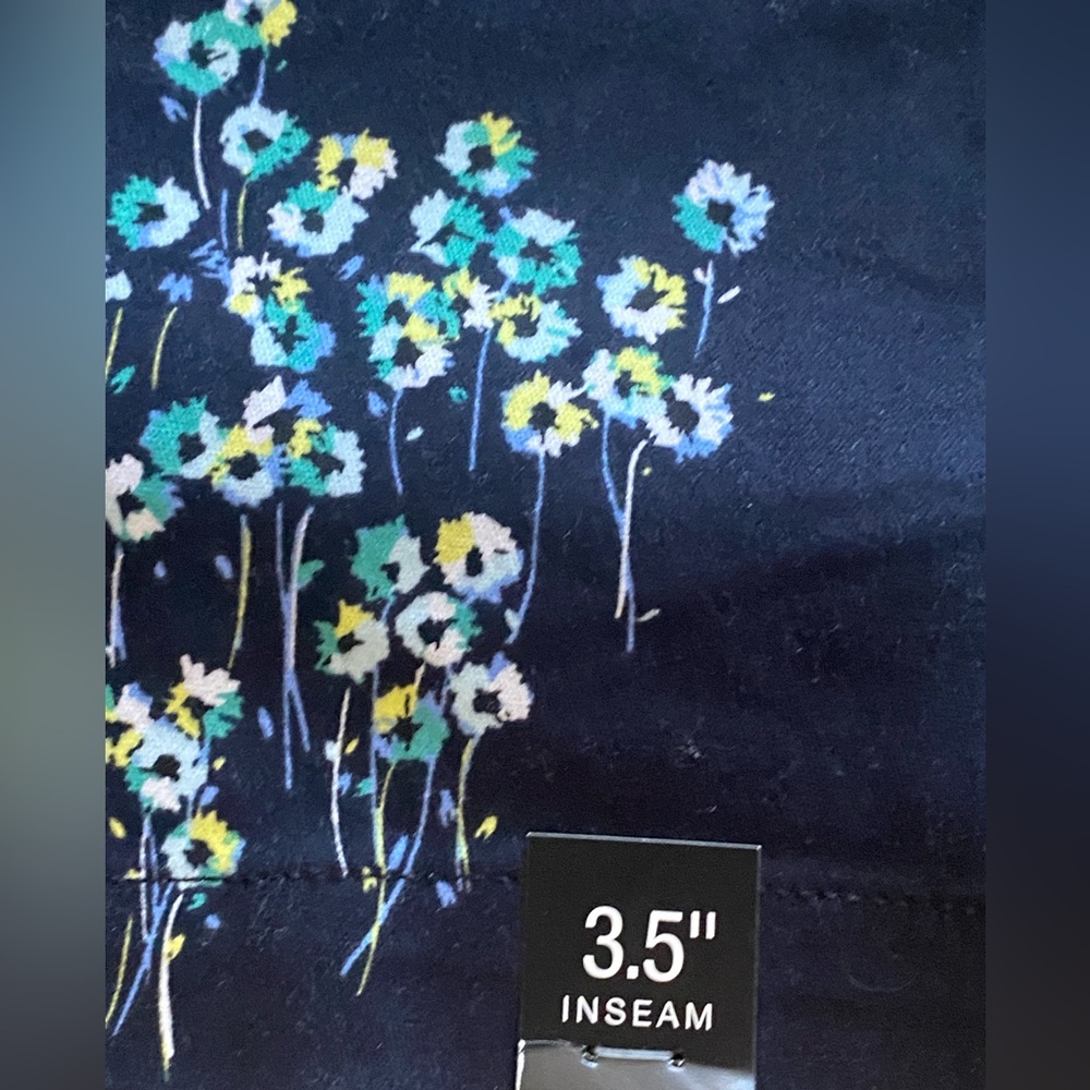 A.N.A. A New Approach Black Floral Twill Shorts Size 12.   NWT - Picture 3 of 16